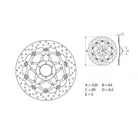 Disque de frein Brembo ORO 78B40870