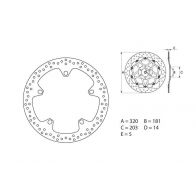 Disque de frein Brembo ORO 68B407D7