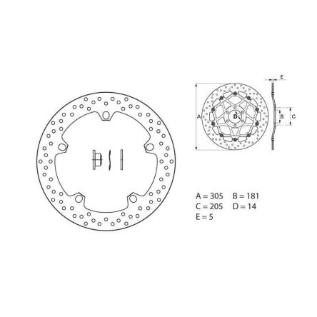 Disque de frein Brembo ORO 168B407D6