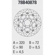 Disque de frein Brembo ORO 78B40878