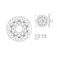 Disque de frein Brembo ORO 78B40867
