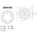 Disque de frein Brembo ORO 68B407N0 0