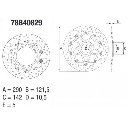 Disque de frein Brembo ORO 78B40829