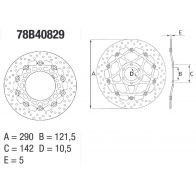 Disque de frein Brembo ORO 78B40829