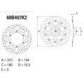 Disque de frein Brembo ORO 68B407K2 0