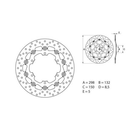 Disque de frein Brembo ORO 78B40830