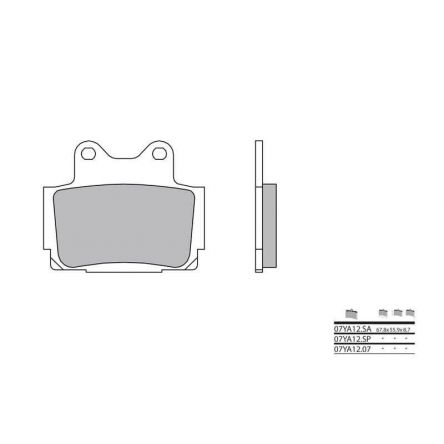 Plaquettes de frein arrière Brembo 07YA12SP 