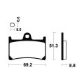 Plaquettes de frein Tecnium racing MCR134 1