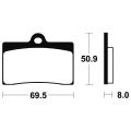 Plaquettes de frein Tecnium racing MCR66 1