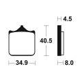 Plaquettes de frein Tecnium racing MCR370 1