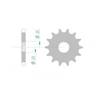 Pignon Afam 530 acier 28400