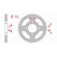 Couronne Afam 428 acier 10229