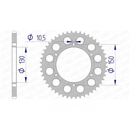 Couronne Afam 520 alu 13604