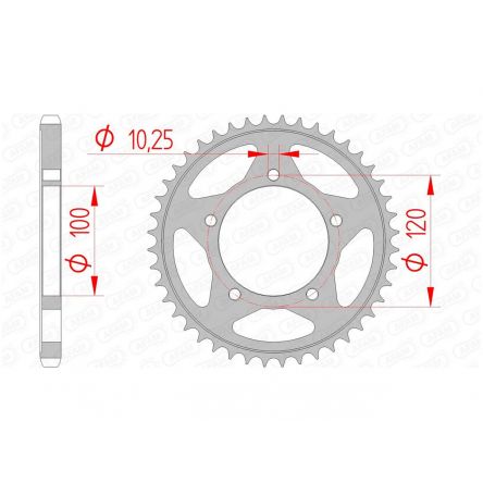 Couronne Afam 525 acier 35802