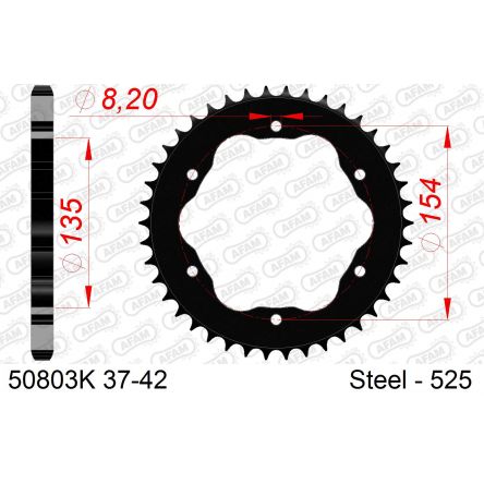Couronne Afam 525 acier 50803