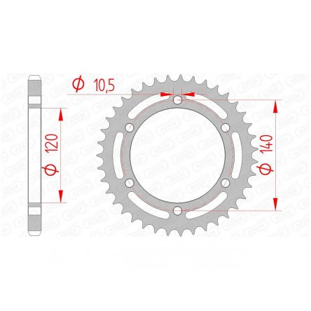Couronne Afam 525 acier 16605