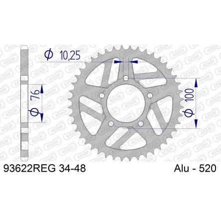 Couronne Afam 520 alu 93622