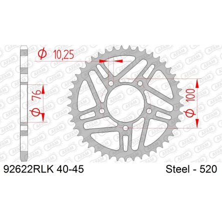 Couronne Afam 520 acier 92622