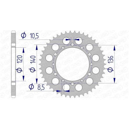 Couronne Afam 520 alu 17404