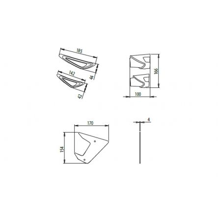 Ailerons Puig Downforce Roadster pour Yamaha MT09/SP 17-20