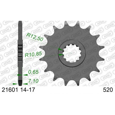 Pignon Afam 520 acier 21601