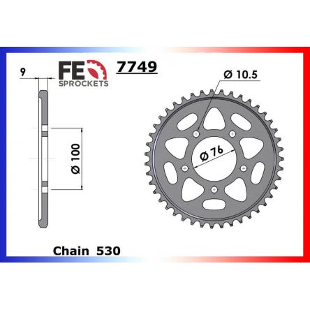 Couronne France Equipement 530 acier 7749