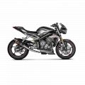 Silencieux + raccord décatalysé Akrapovic pour Triumph 765 Street Triple 20-22 0