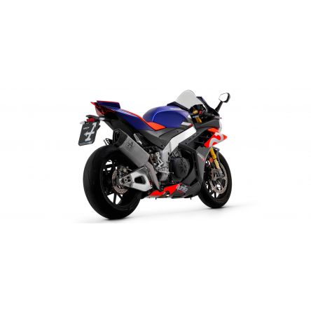 Silencieux Arrow Pista inox et embout carbone pour Aprilia RSV4/Tuono V4 21-26