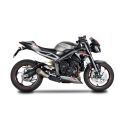 Demi ligne Spark titane Grid-O catalysée avec silencieux noir pour Triumph Street Triple 765 R/RS/S 20-22 0