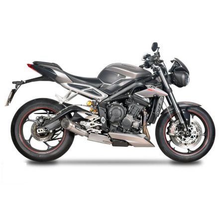 Demi ligne Spark Grid-O catalysée pour Triumph Street Triple 765 R/RS/S 17-20