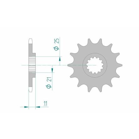 Pignon Afam 520 acier 64500