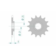 Pignon Afam 520 acier 64500