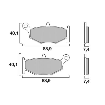 Plaquettes de frein arrière Brembo 07SU32SP