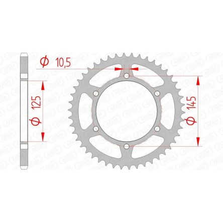 Couronne Afam 520 acier 12305