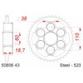 Couronne Afam 520 acier 50806 0