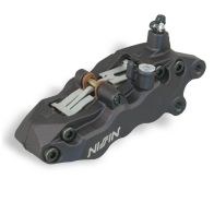 Etrier de frein avant gauche noir Nissin 6 pistons entraxe 40mm