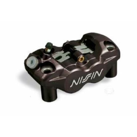 Etrier de frein avant gauche noir Nissin 4 pistons entraxe 108mm