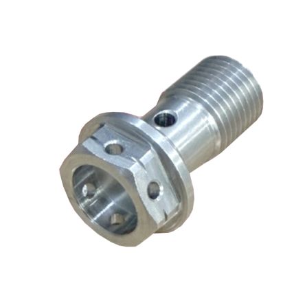 Vis simple banjo acier inoxydable percée M10X100