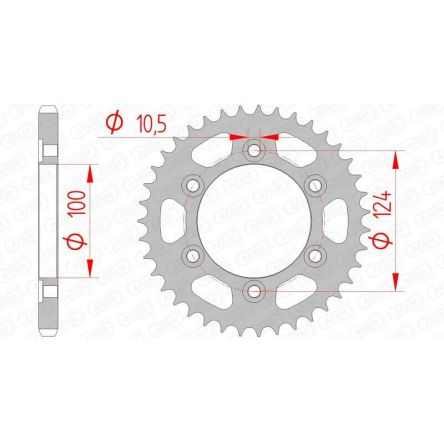 Couronne Afam 525 acier 50609